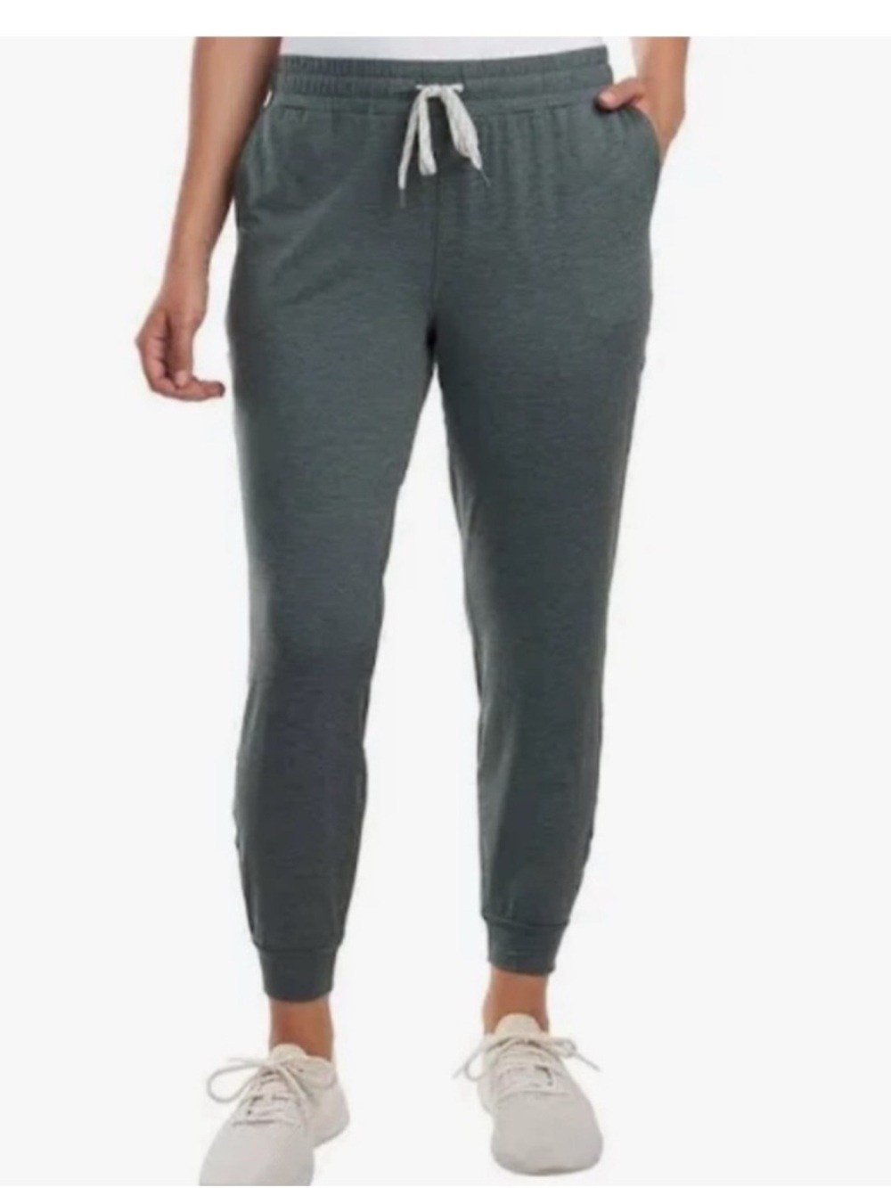 Kirkland Signature Ladies’ Lightweight Heathered Dark Green Drawstring Jogger
